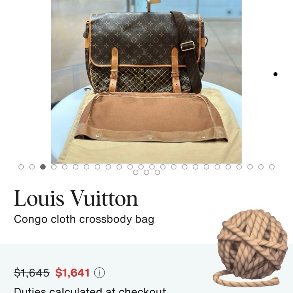 Congo Brown Monogram Messenger Bag - Picture 5 of 16